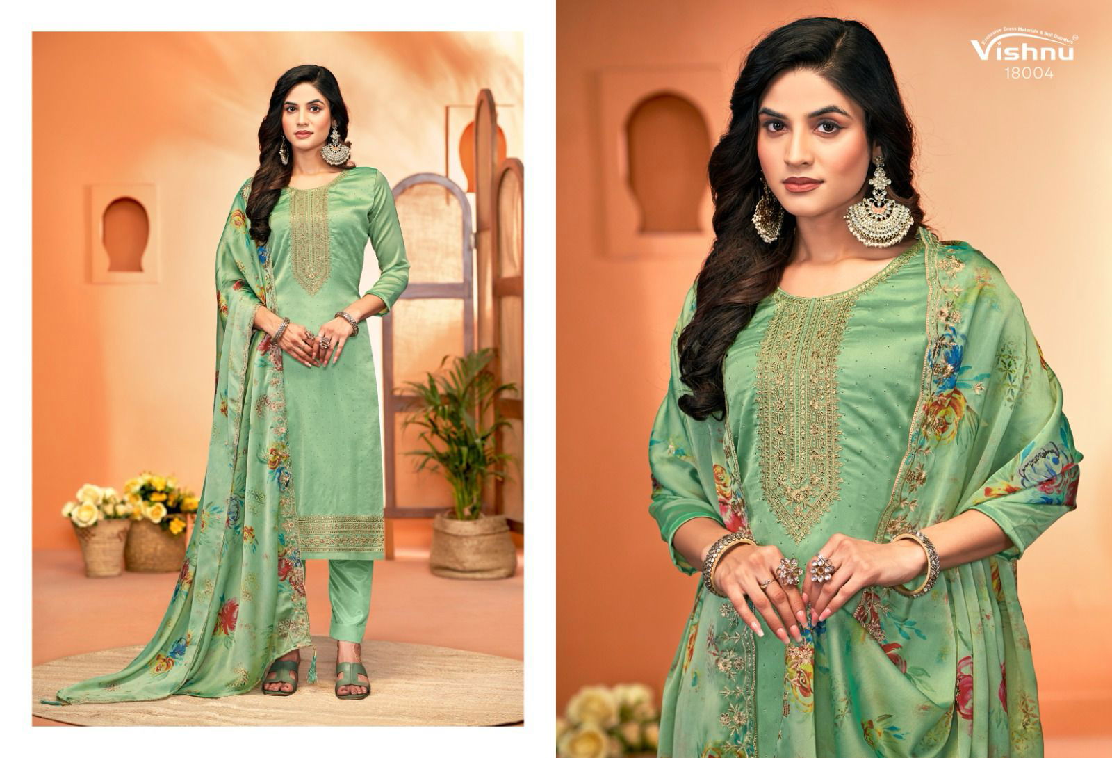 Naseeb Vol 3 By Vishnu Rangoli Silk Surat Dress Material Wholesale Market
